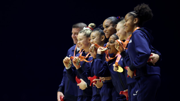 US women’s gymnastics clinches gold at world championships