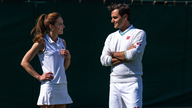 Princess Kate takes on tennis legend Roger Federer to celebrate Wimbledon’s ball boys and girls