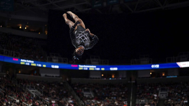 Simone Biles makes gymnastics history as eight-time US national all-around champion