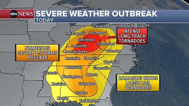 Severe weather tears through Ohio, Kentucky, Indiana