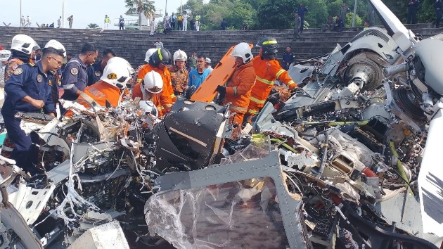 Two Malaysia Navy helicopters collide mid-air killing all 10 crew members on board