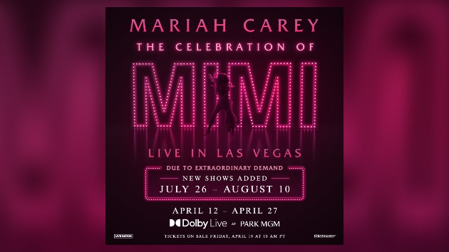 Mariah Carey adds dates to Las Vegas residency show The Celebration of Mimi