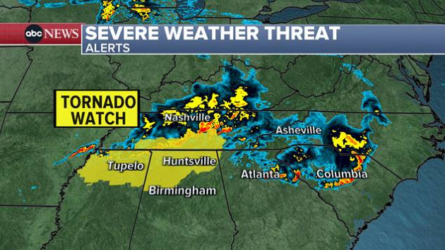 Multiple tornadoes strike across six states as 350 damaging storms pummel parts of US