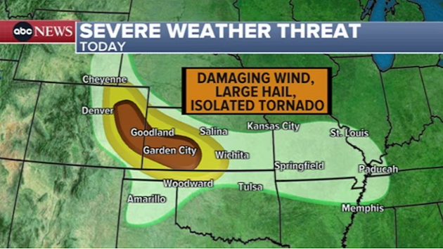 Severe weather continues with flood threat in the Plains, record heat in Florida