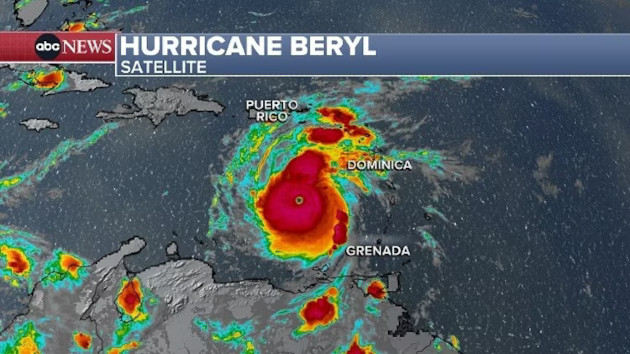 Hurricane Beryl upgraded to Category 5