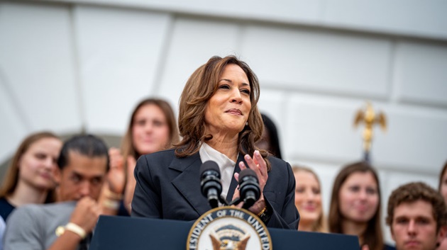 Harris lauds Bidens unmatched legacy in 1st public appearance since Biden left 2024 race