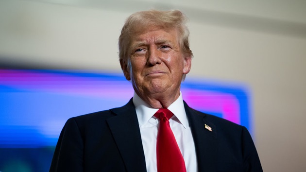 Trump being interviewed at National Association of Black Journalists convention in Chicago