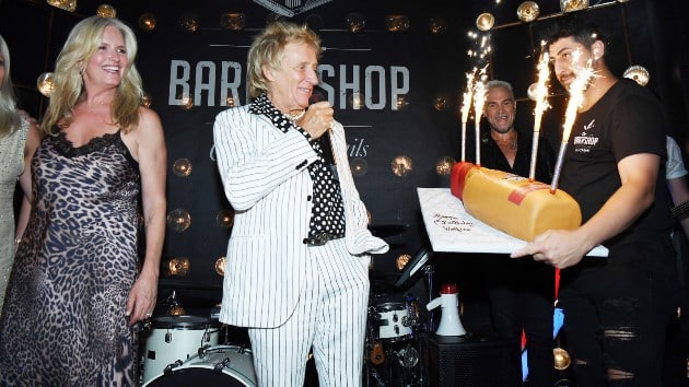 Rod Stewart celebrates first anniversary of signature whiskey at Vegas party